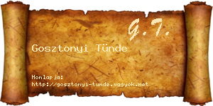 Gosztonyi Tünde névjegykártya